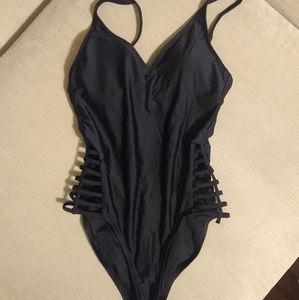 Black onepiece with cutouts